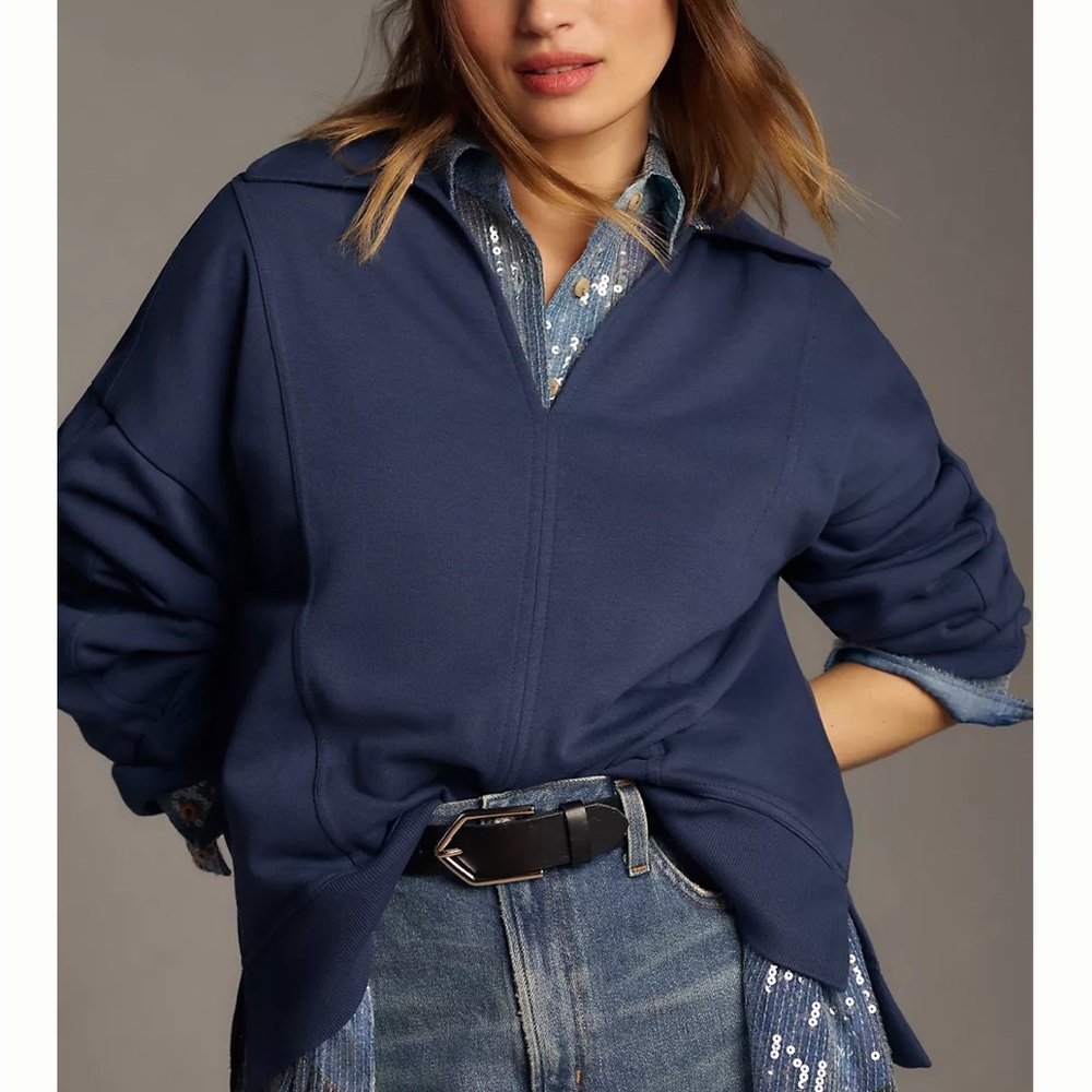 Anthropologie Pilcro Johnny Collar Pullover